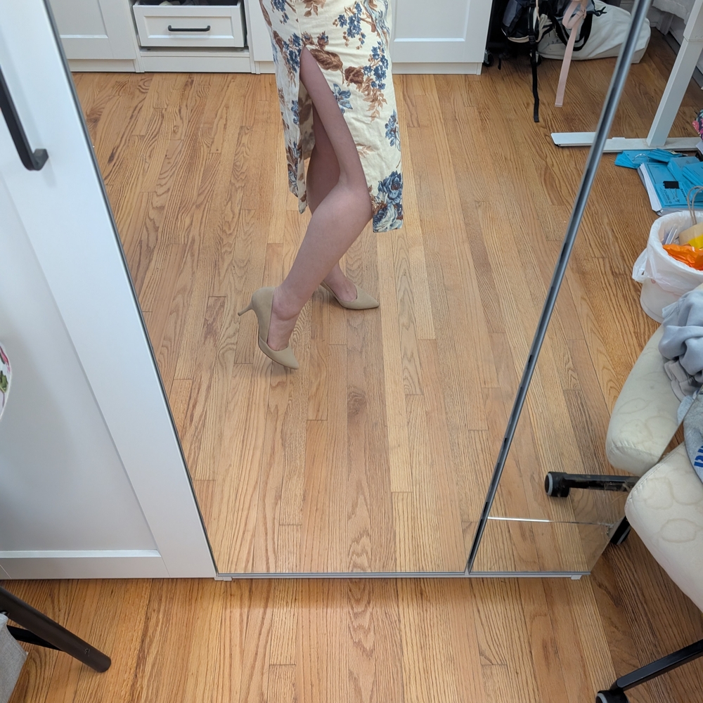 Abercrombie & Fitch Floral Strapless Dress - Cream and Blue - Picture 2 of 5